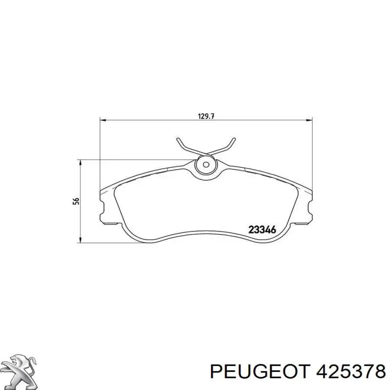 Comprar 425378 Peugeot/Citroen Pastillas delanteras de freno