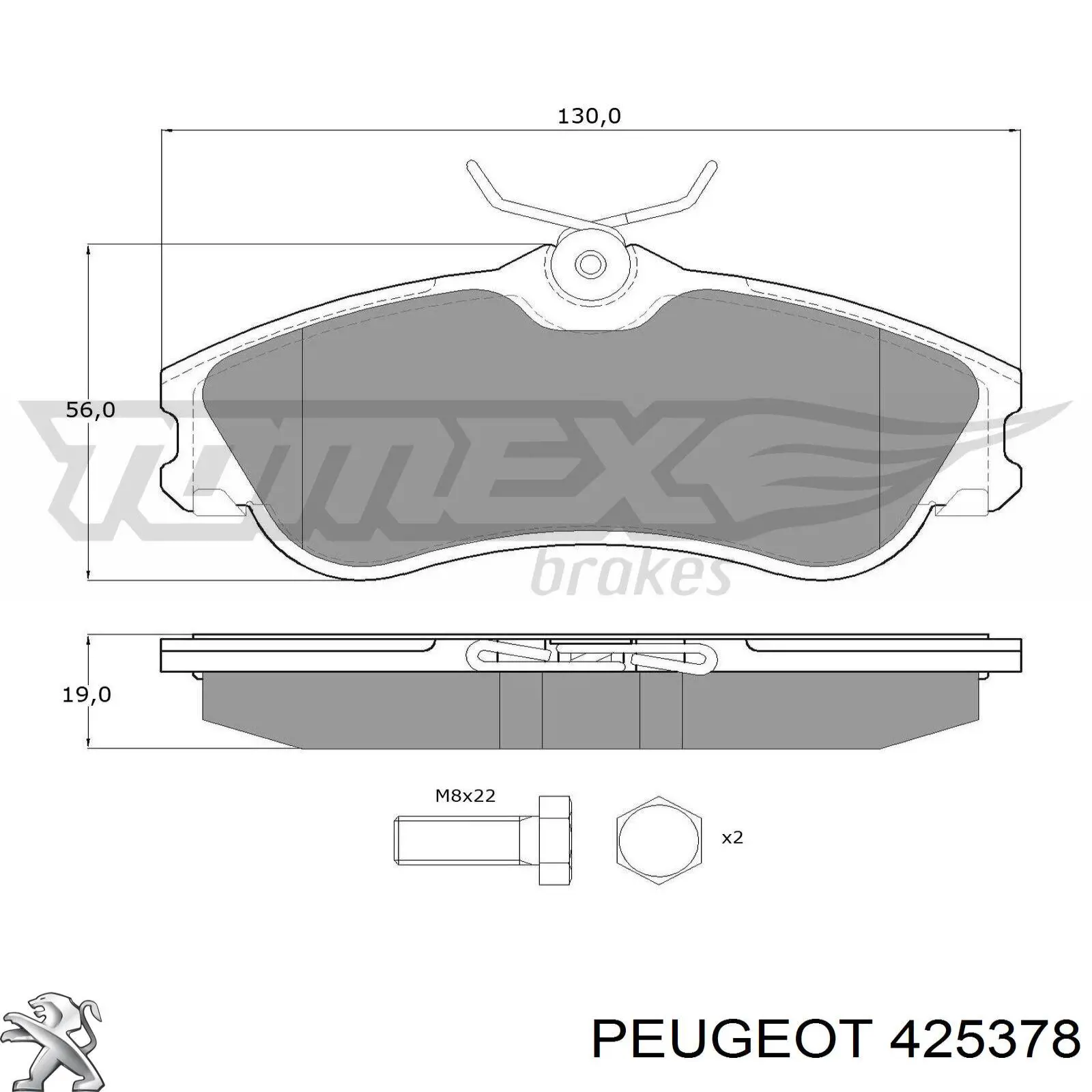 Pastillas freno delanteras Peugeot/Citroen 425378 precio, desde 25,30 EUR