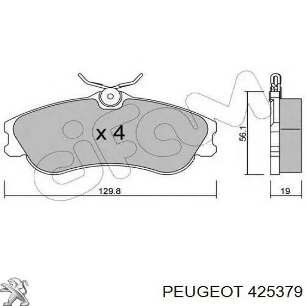425379 Peugeot/Citroen pastillas de freno delanteras