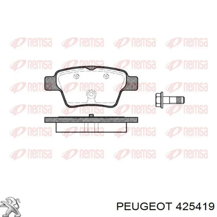 Pastillas de freno traseras 425419 Peugeot/Citroen