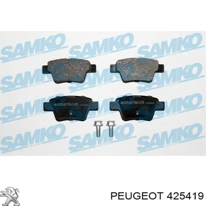 Pastillas traseras de freno Peugeot/Citroen 425419 precio, desde 23,56 EUR