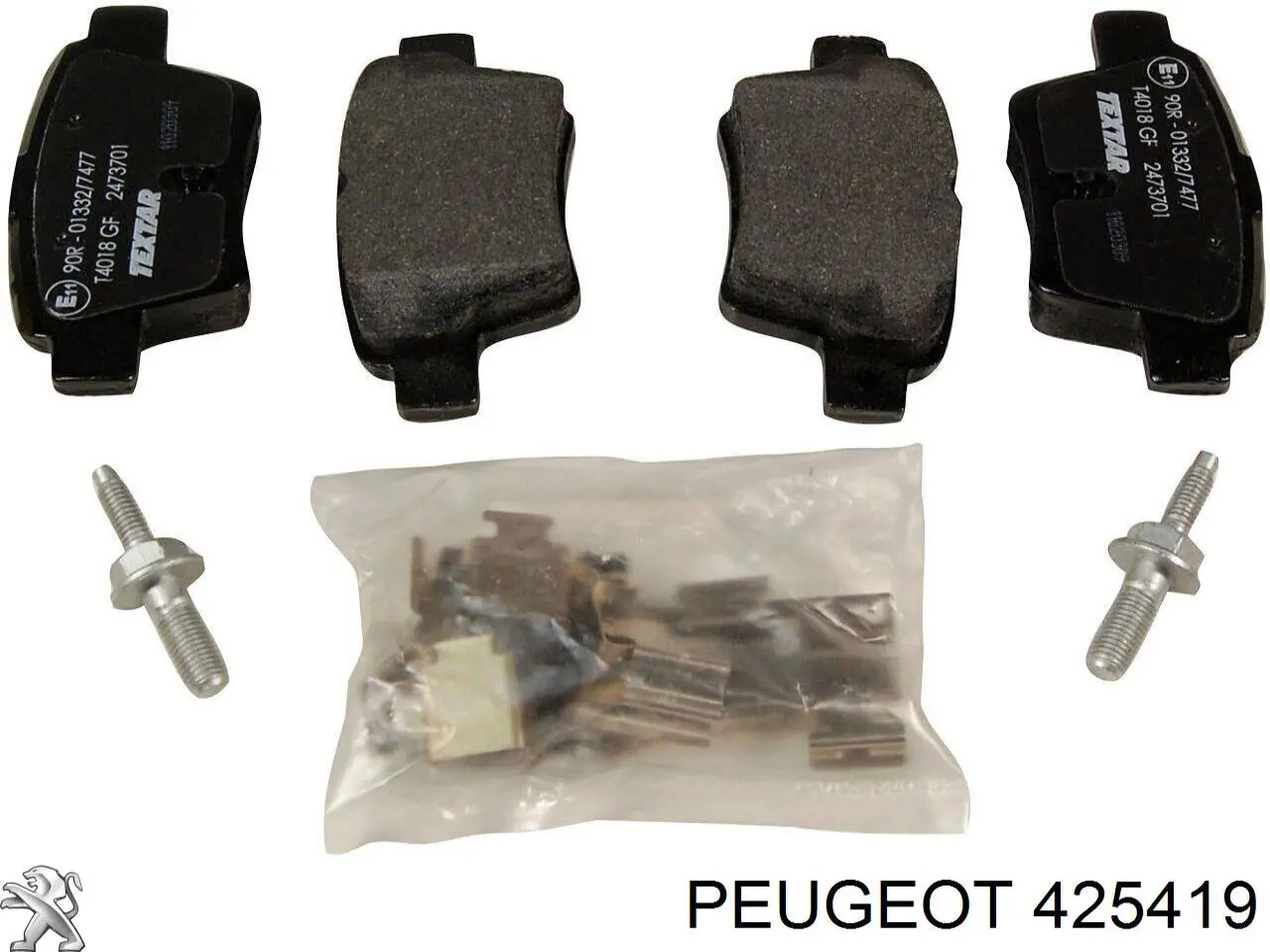 425419 Peugeot/Citroen pastillas de freno traseras