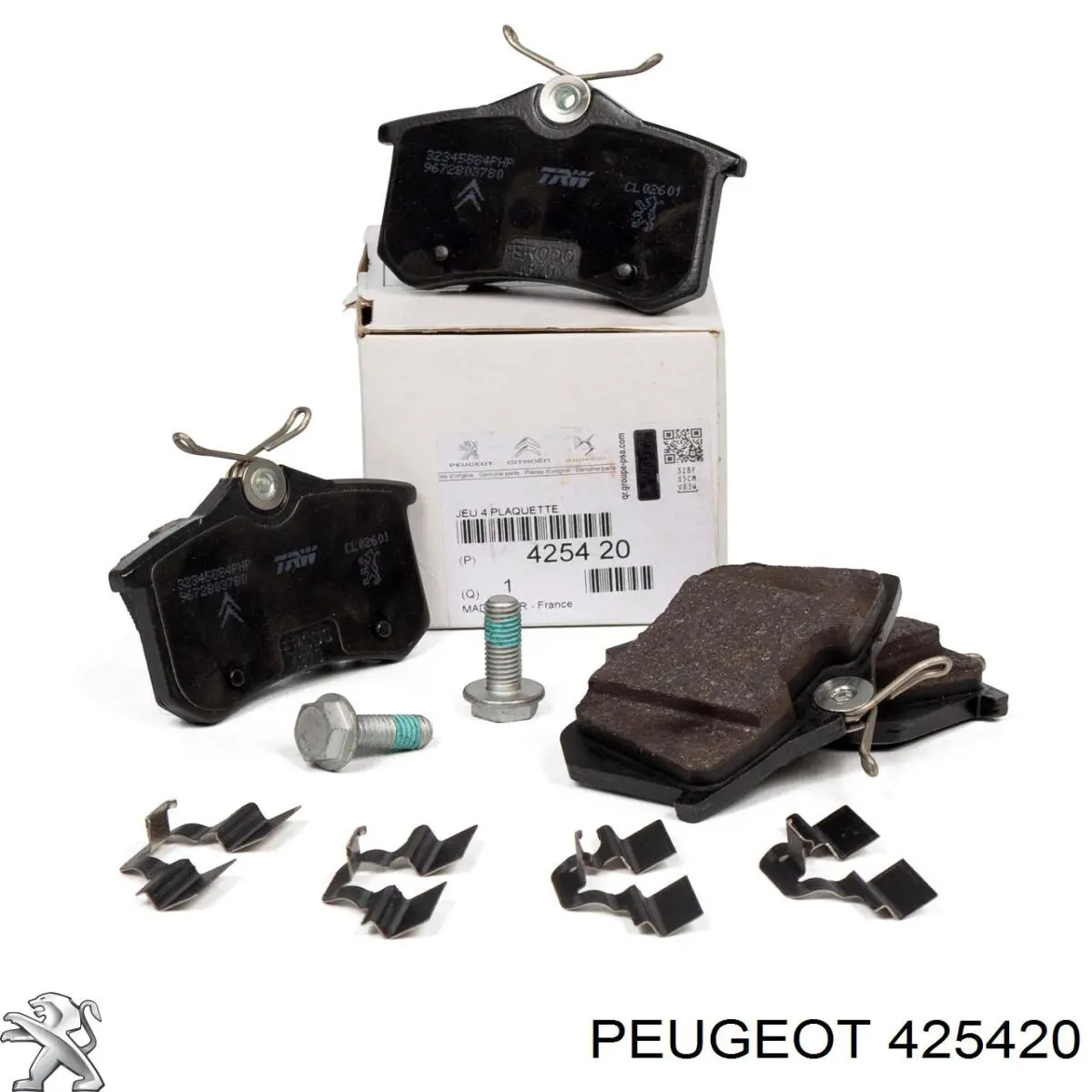 Pastillas de freno traseras Peugeot 208 CA, CC