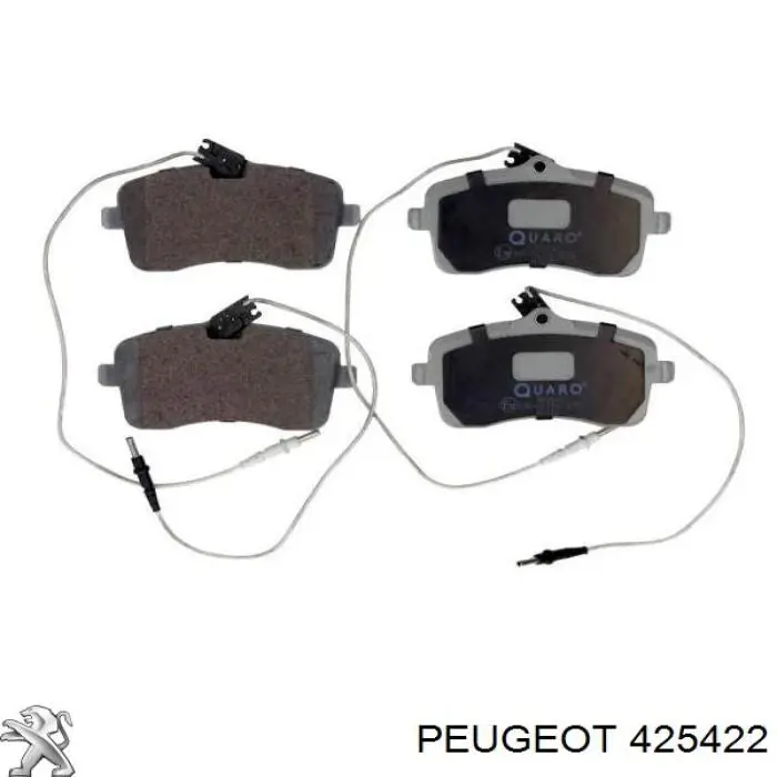425422 Peugeot/Citroen pastillas de freno delanteras