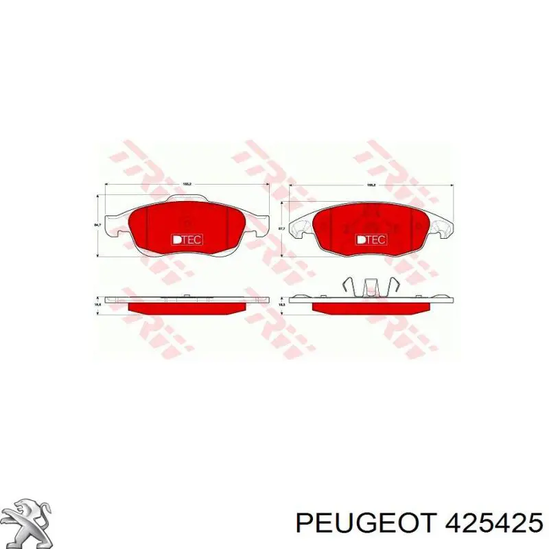Pastillas de freno delanteras Citroen C4 UA