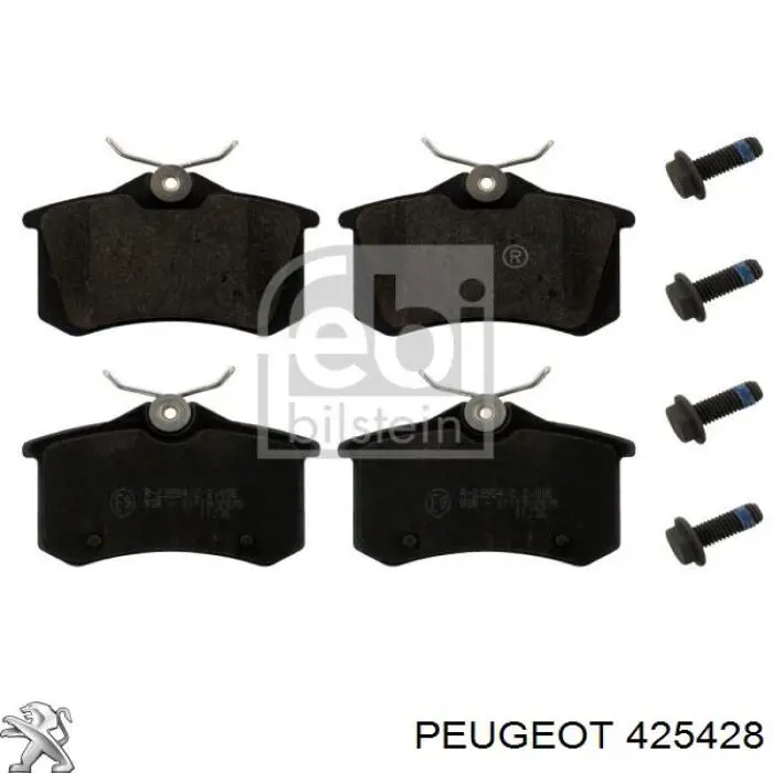 Pastillas de freno traseras 425428 Peugeot/Citroen
