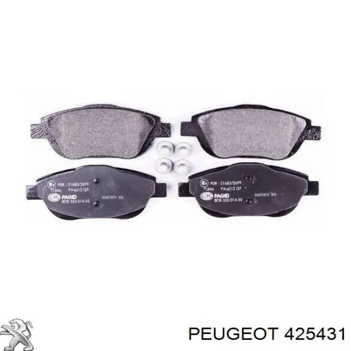 425431 Peugeot/Citroen Pastillas delanteras