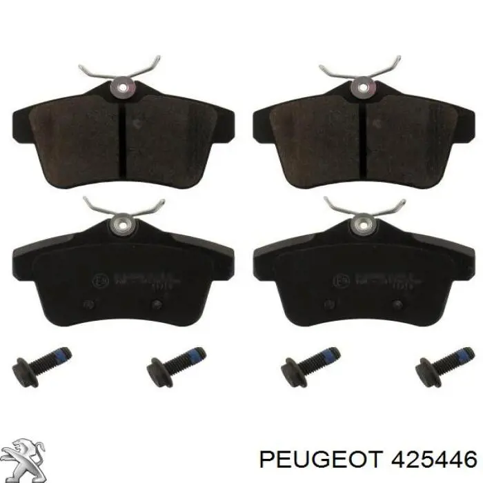 Pastillas de freno traseras 425446 Peugeot/Citroen