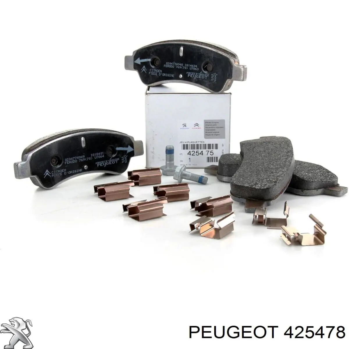 425478 Peugeot/Citroen pastillas de freno delanteras