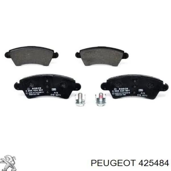 425484 Peugeot/Citroen pastillas de freno delanteras