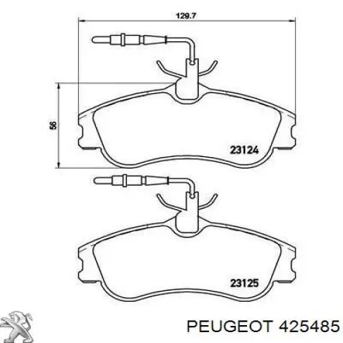 Pastillas de freno 425485 Peugeot/Citroen