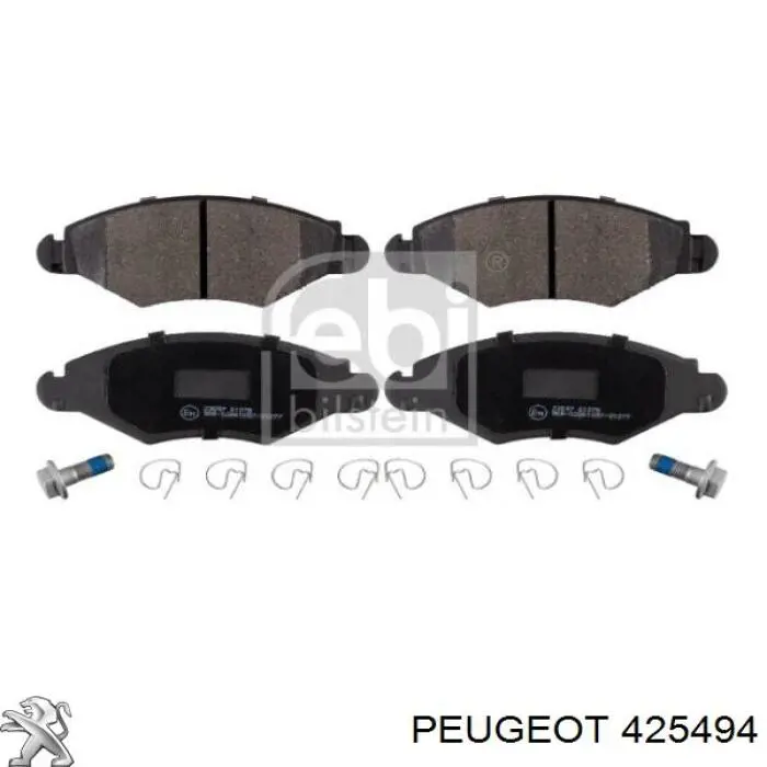 425494 Peugeot/Citroen pastillas de freno delanteras
