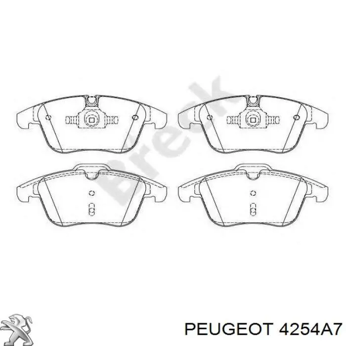 Pastillas de freno delanteras Peugeot 407 6E
