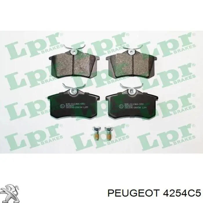 Pastillas de freno traseras 4254C5 Peugeot/Citroen