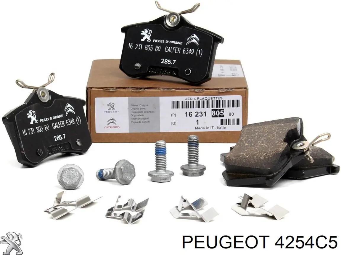 4254C5 Peugeot/Citroen pastillas de freno traseras