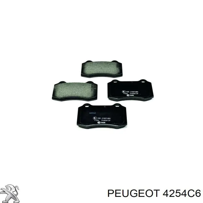 4254C6 Peugeot/Citroen pastillas de freno traseras