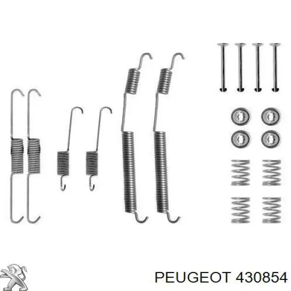 430854 Peugeot/Citroen kit de montaje, zapatas de freno traseras