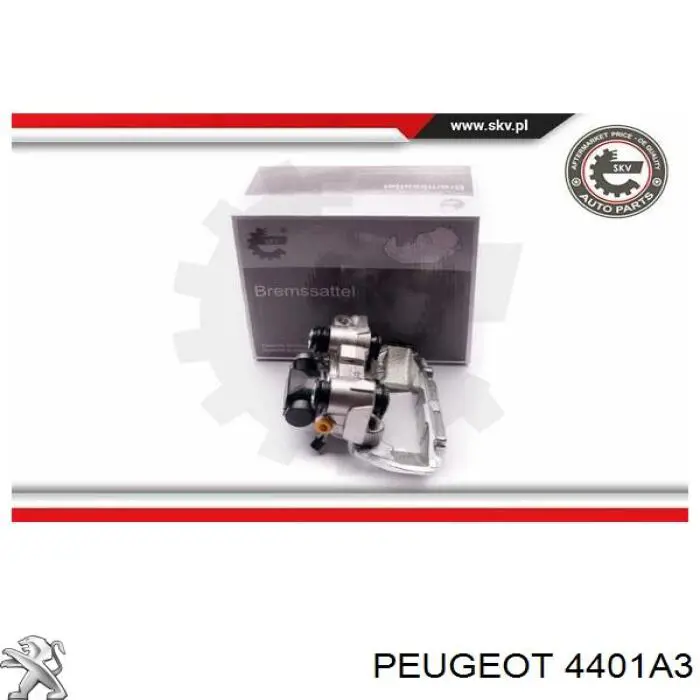 4401A3 Peugeot/Citroen pinza de freno trasero derecho