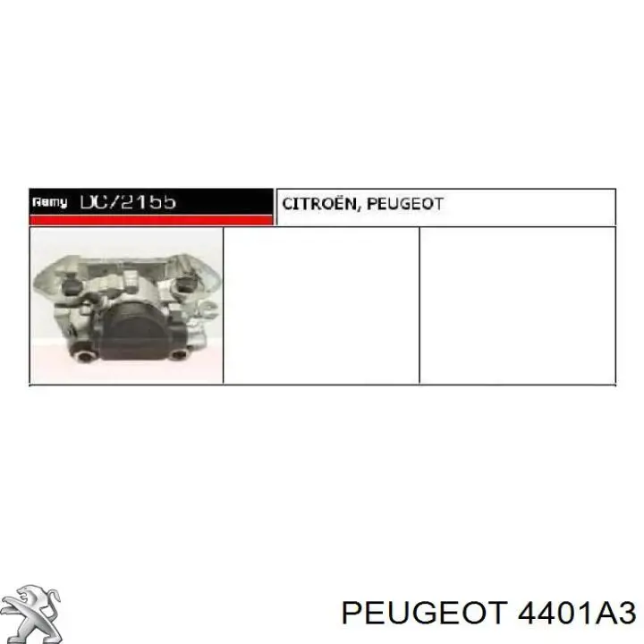 Comprar 4401A3 Peugeot/Citroen Pinza de freno trasera derecha