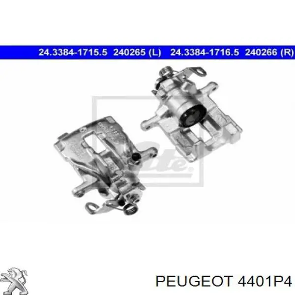 Comprar 4401P4 Peugeot/Citroen Pinza de freno trasera izquierda