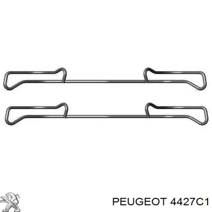 4427C1 Peugeot/Citroen conjunto de muelles almohadilla discos delanteros