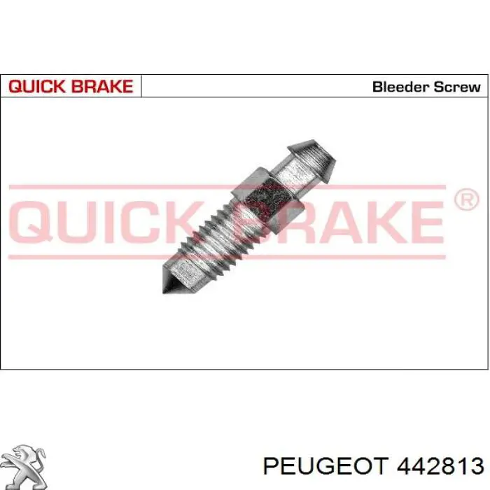 442813 Peugeot/Citroen Válvula de purga de la pinza de freno delantera