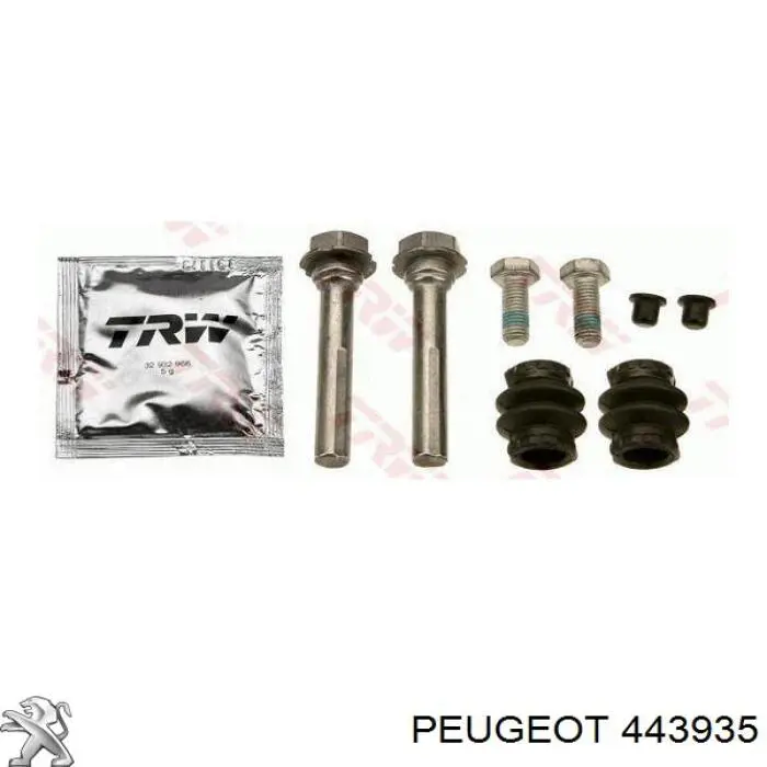 443935 Peugeot/Citroen juego de reparación, pinza de freno trasero