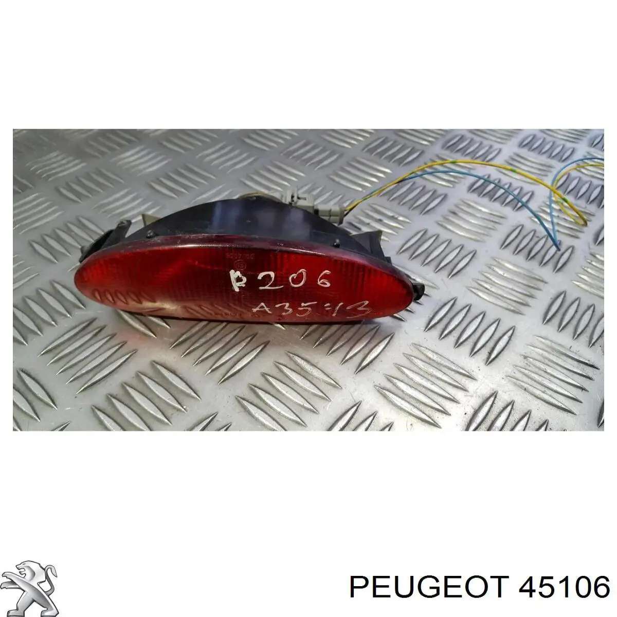 45106 Peugeot/Citroen faro antiniebla trasero