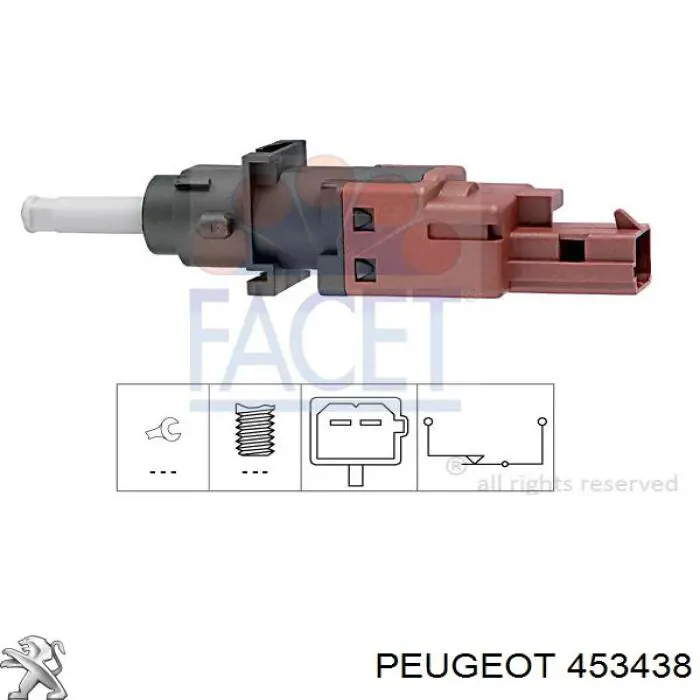453438 Peugeot/Citroen Sensor de posición del pedal de embrague
