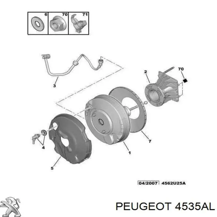 4535AL Peugeot/Citroen servofrenos