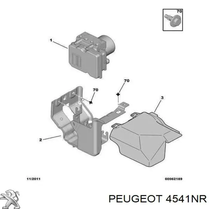4541NR Peugeot/Citroen módulo hidráulico abs