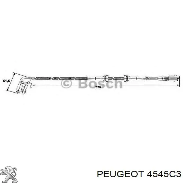 00004545C3 Peugeot/Citroen sensor abs trasero