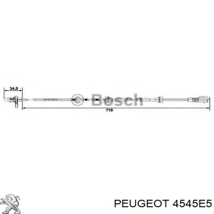 4545E5 Peugeot/Citroen sensor abs trasero