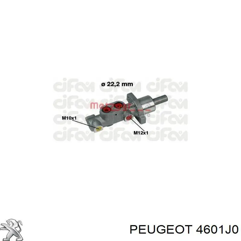 4601J0 Peugeot/Citroen Cilindro principal de frenos