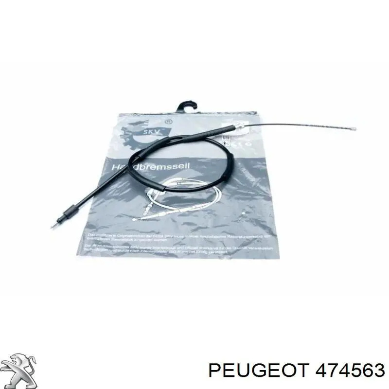474563 Peugeot/Citroen Cable de freno de mano trasero izquierdo
