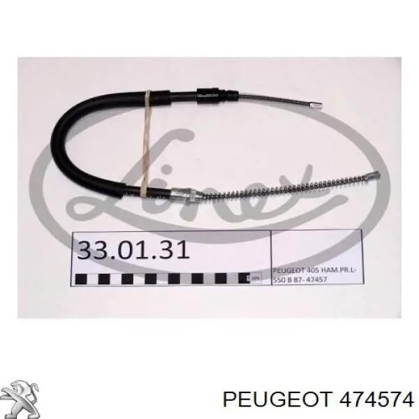 Cable de freno de mano trasero derecho para Peugeot 405 (4B)