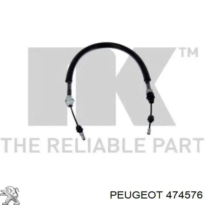 474576 Peugeot/Citroen cable de freno de mano trasero derecho