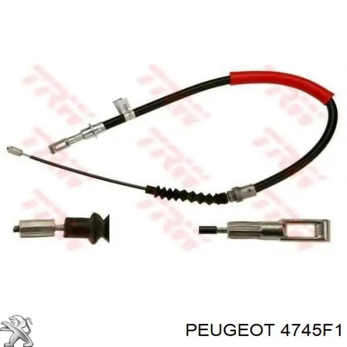 4745F1 Peugeot/Citroen cable de freno de mano trasero derecho