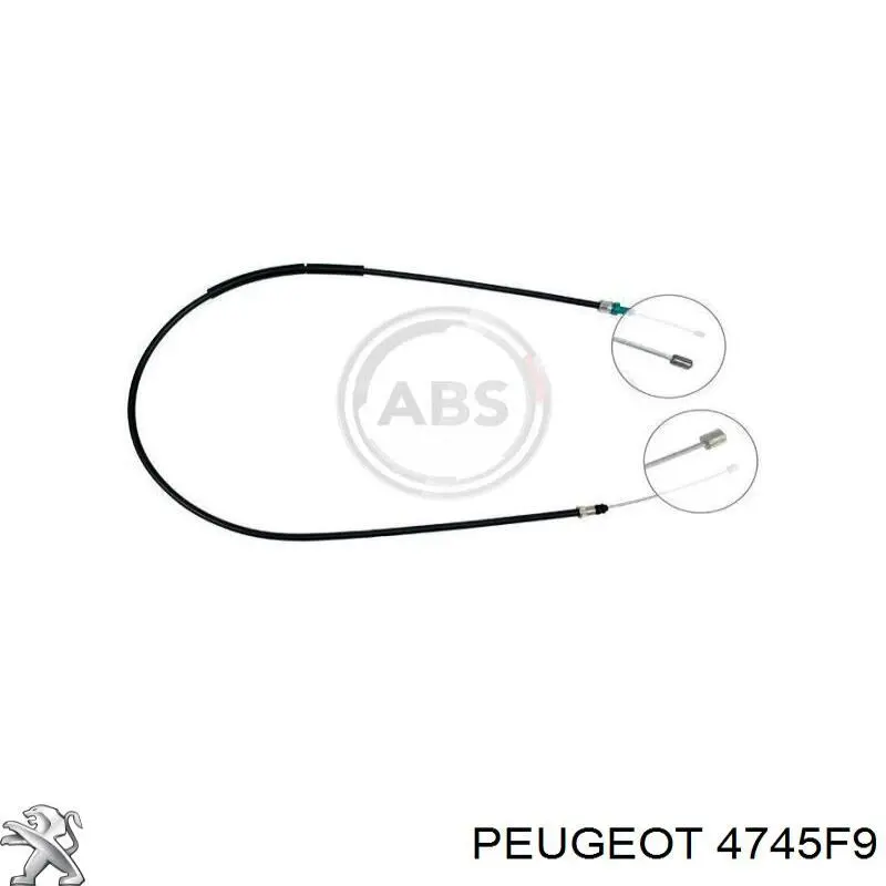 4745F9 Peugeot/Citroen cable de freno de mano trasero derecho