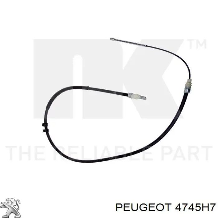 00004745H7 Peugeot/Citroen cable de freno de mano trasero derecho/izquierdo