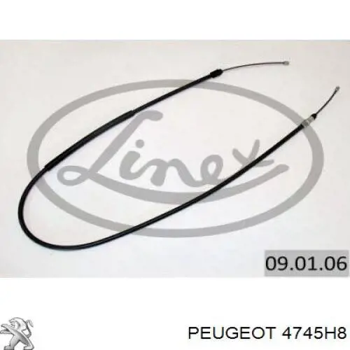 9726385680 Peugeot/Citroen cable de freno de mano trasero derecho/izquierdo