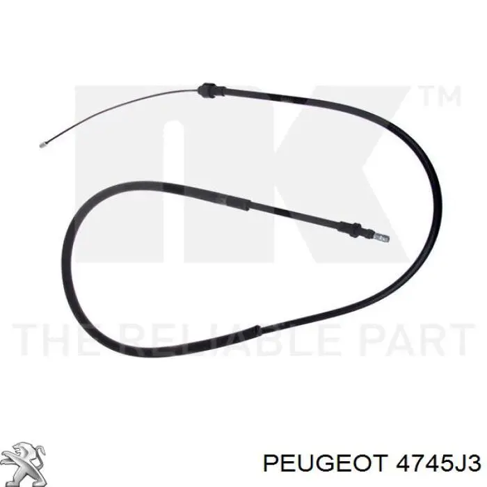 4745.J3 Peugeot/Citroen cable de freno de mano trasero derecho