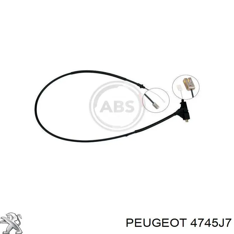 Cable de freno de mano trasero derecho para Peugeot 406 (8C)