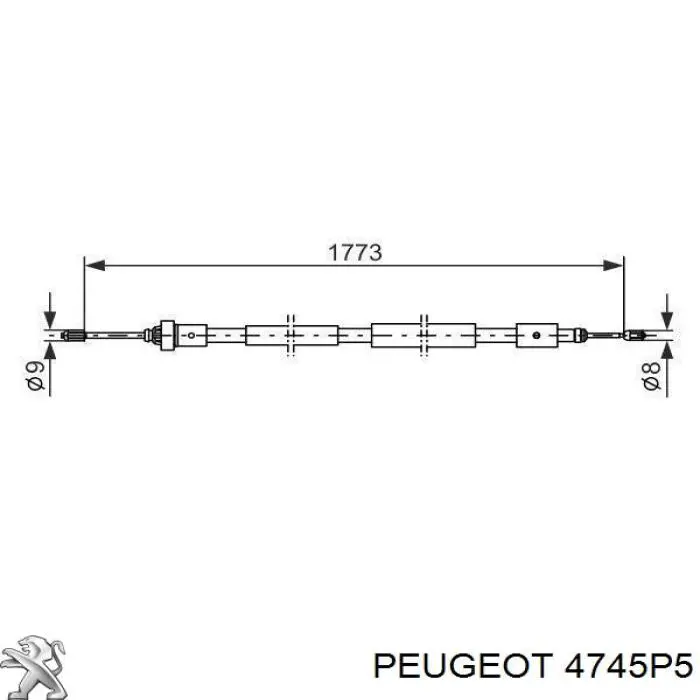 FHB432865 Ferodo cable de freno de mano trasero izquierdo