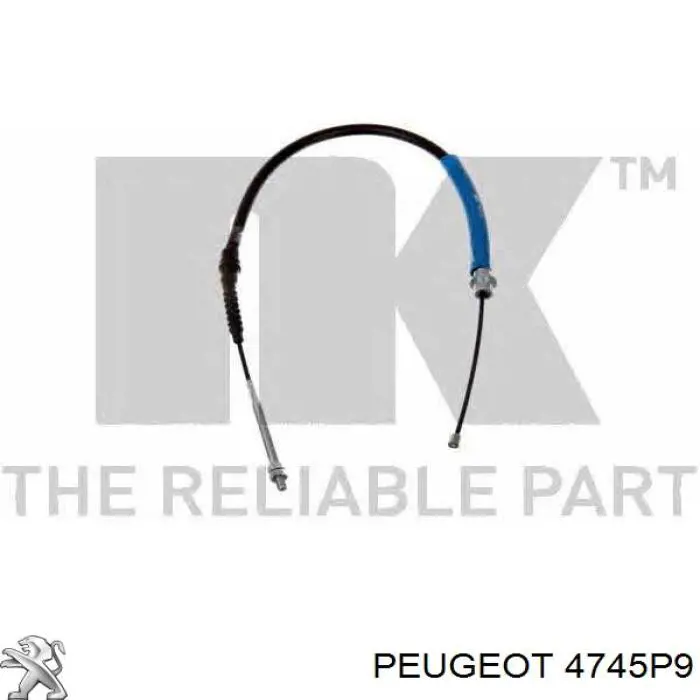Cable de freno de mano trasero derecho Peugeot/Citroen 4745P9 precio, desde 10,80 EUR