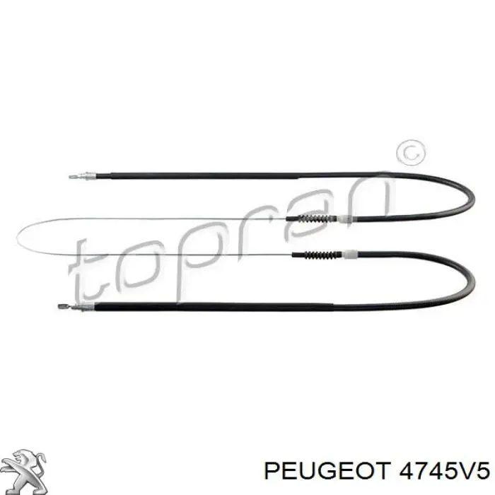 4745V5 Peugeot/Citroen cable de freno de mano trasero derecho/izquierdo