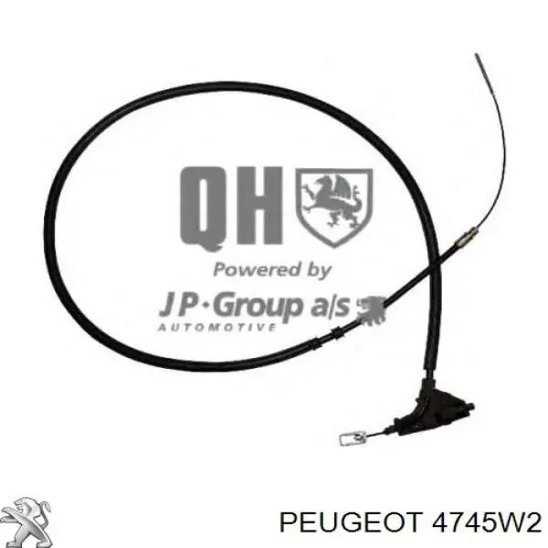 4745W2 Peugeot/Citroen cable de freno de mano delantero