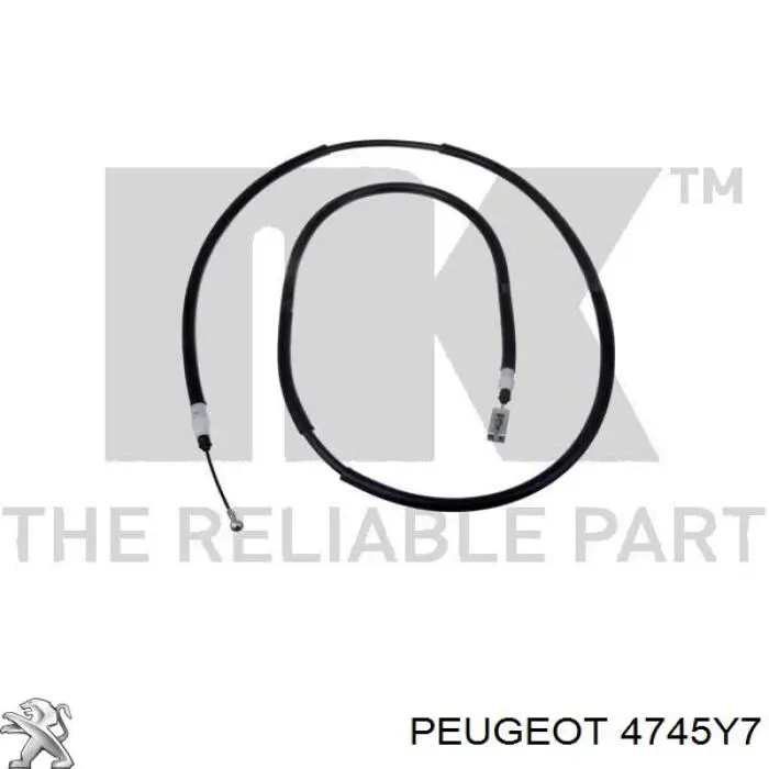 4745Y7 Peugeot/Citroen cable de freno de mano trasero derecho