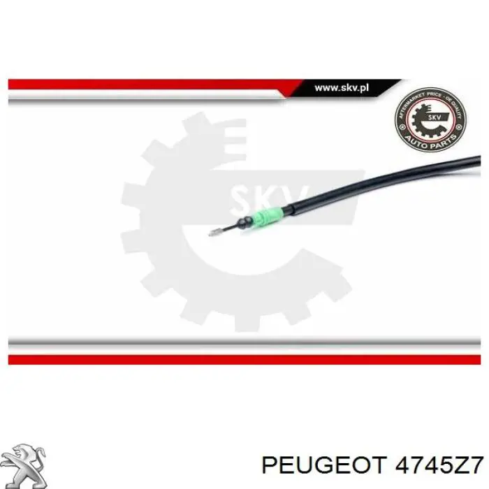 4745Z7 Peugeot/Citroen cable de freno de mano trasero izquierdo