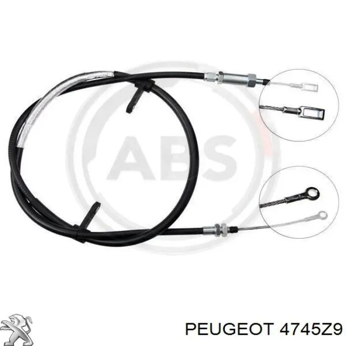 4745Z9 Peugeot/Citroen cable de freno de mano delantero